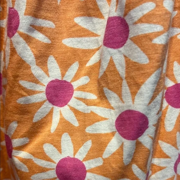 Hanna Andersson Floral Sundress with Pink and Orange Daisies - Picture 3 of 7
